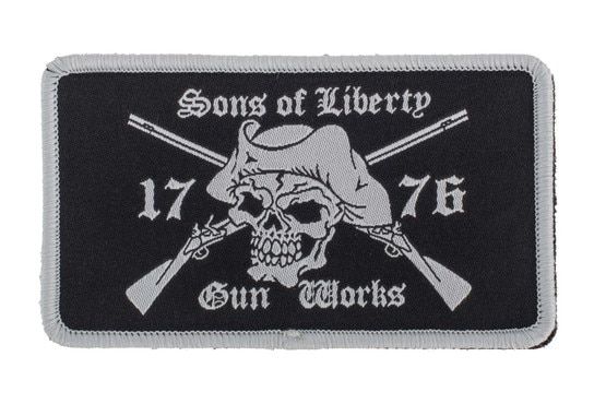 Sons of Liberty Gun Works Black and Silver Logo Morale Patch